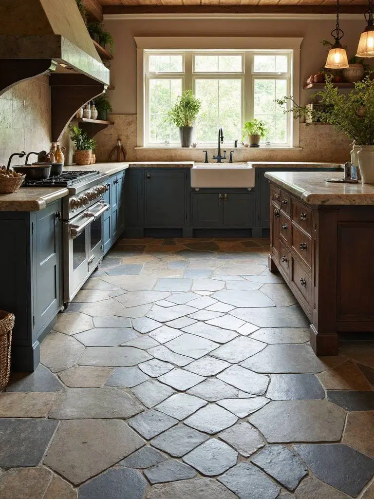 rustic organic aged handcrafted natural stone tiles