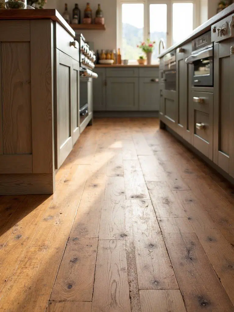 rustic resilient eco friendly kitchen flooring