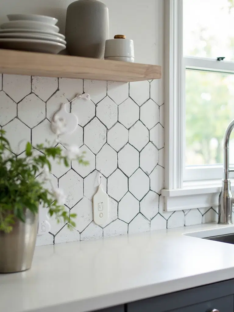 kitchen tiles with contrasting grout