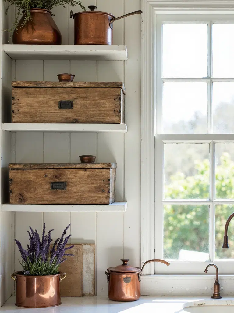 rustic vintage breadboxes