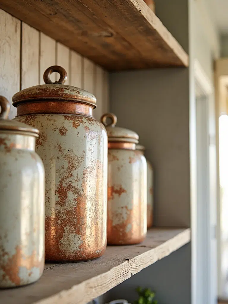 vintage canisters for farmhouse kitchens
