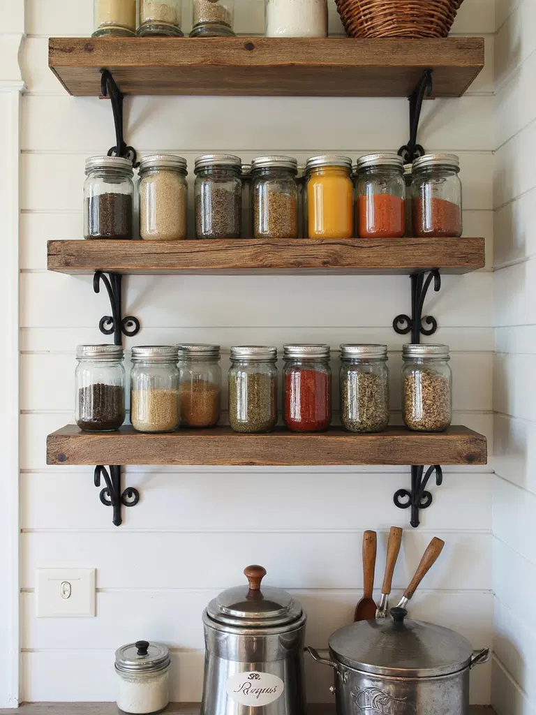 farmhouse spice rack designs