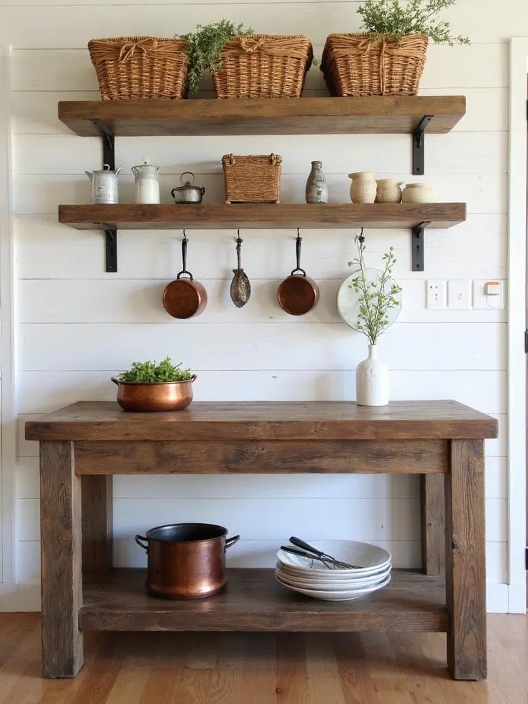 farmhouse kitchen island storage