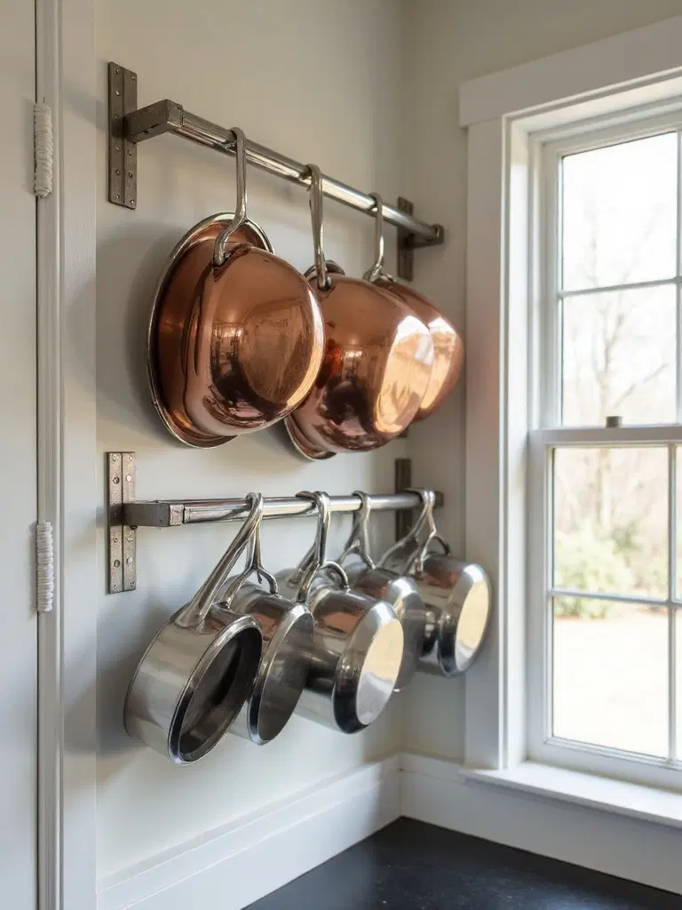 vertical kitchen storage for pots and pans