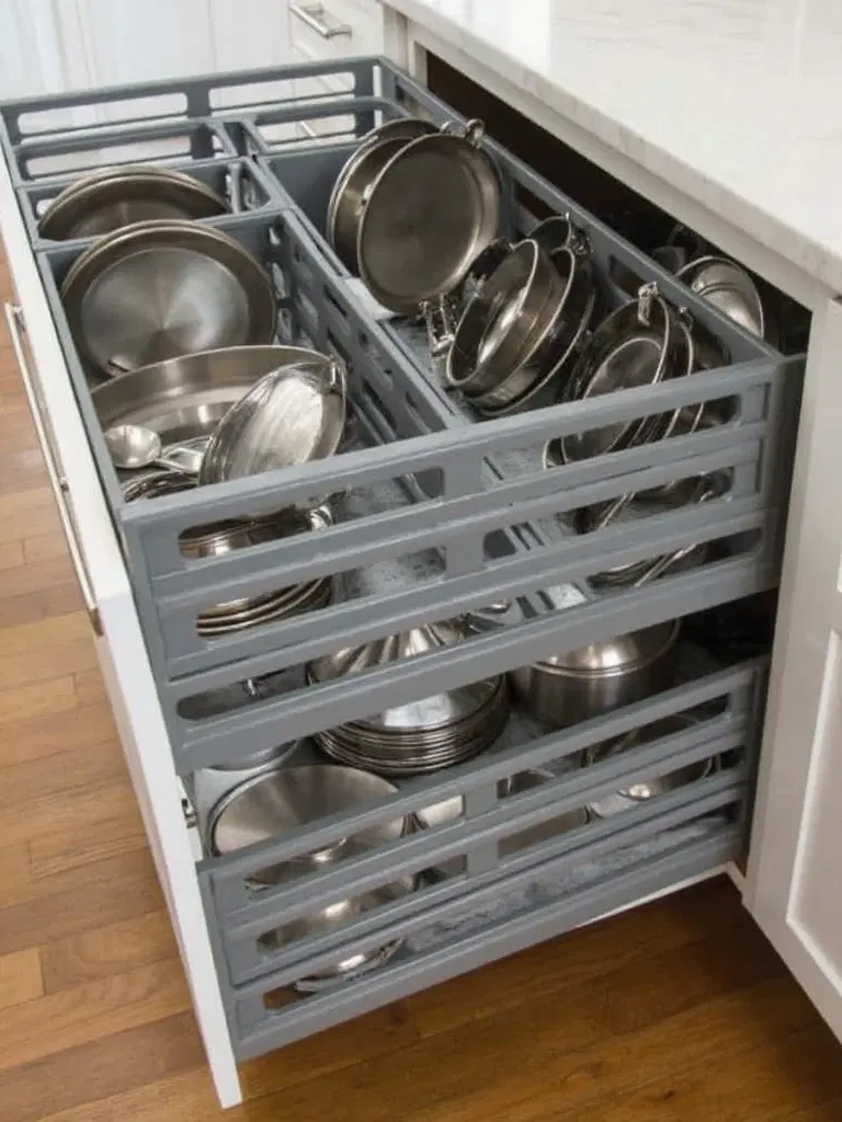 multi-layer drawer organizers for kitchen
