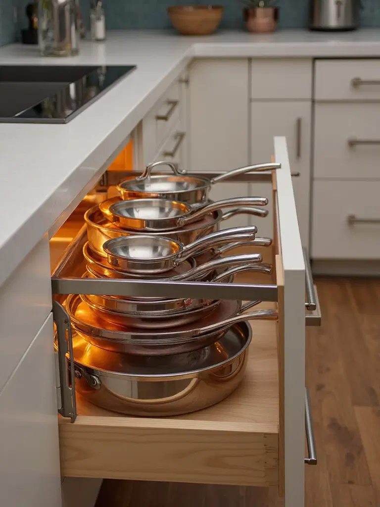 nesting pans for compact cookware storage