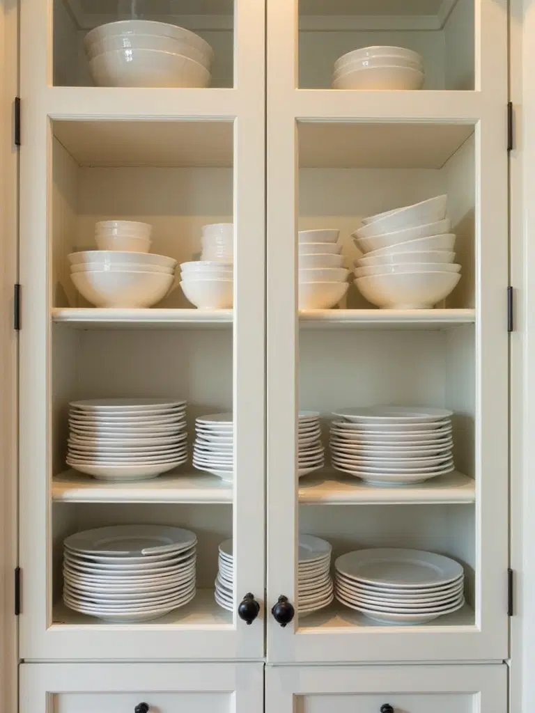 organized efficient kitchen dish rotation