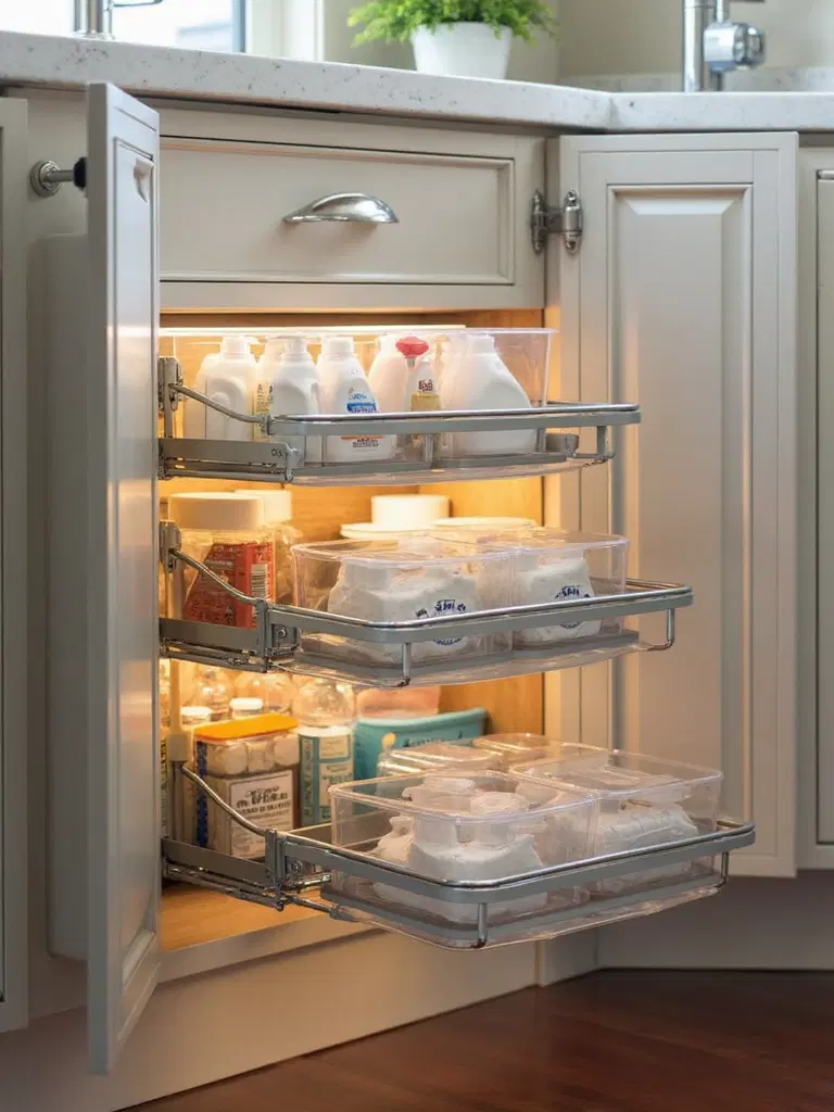 organized clutter free under sink storage solutions