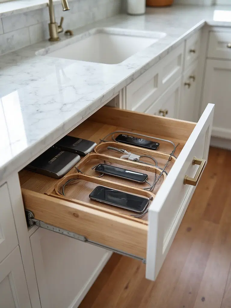 organized clutter free electronics charging station