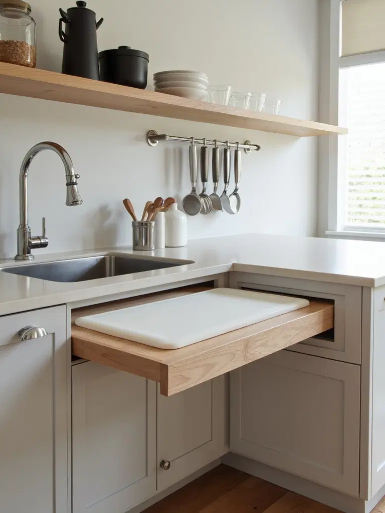 clever kitchen counter space expansion