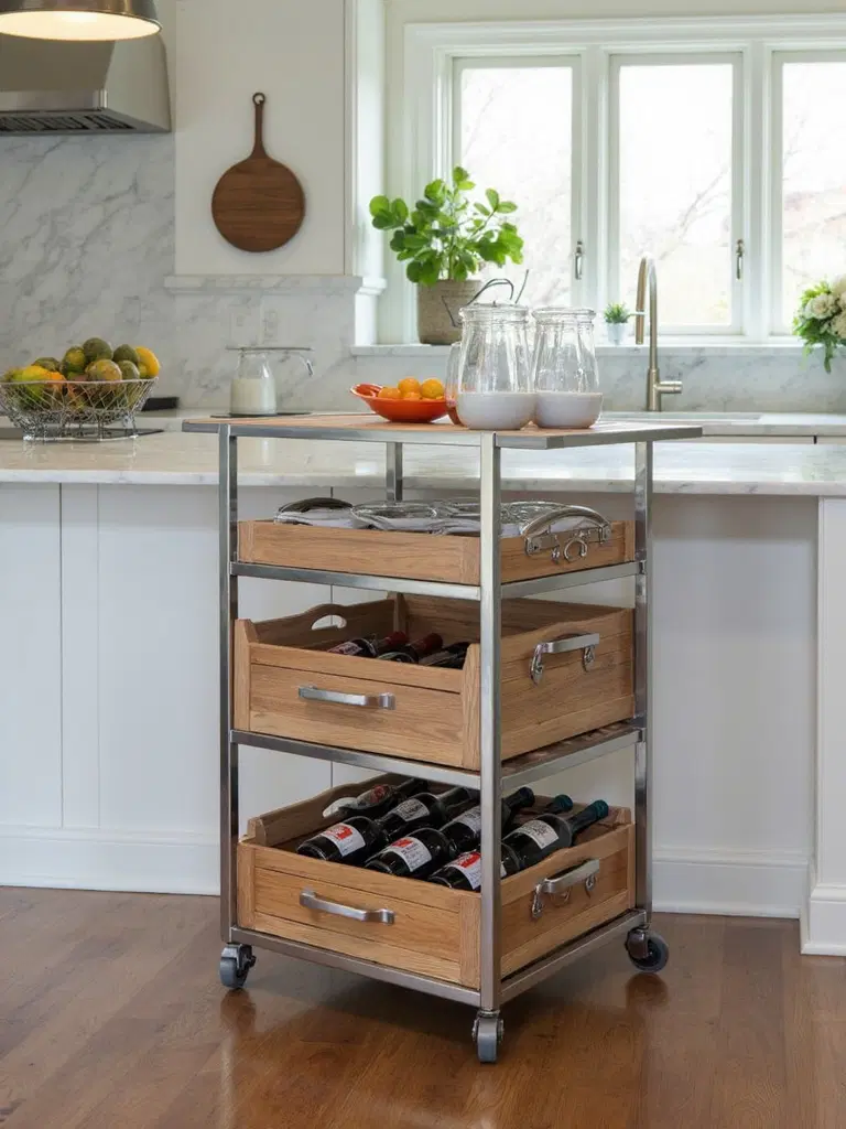 flexible mobile customizable kitchen storage