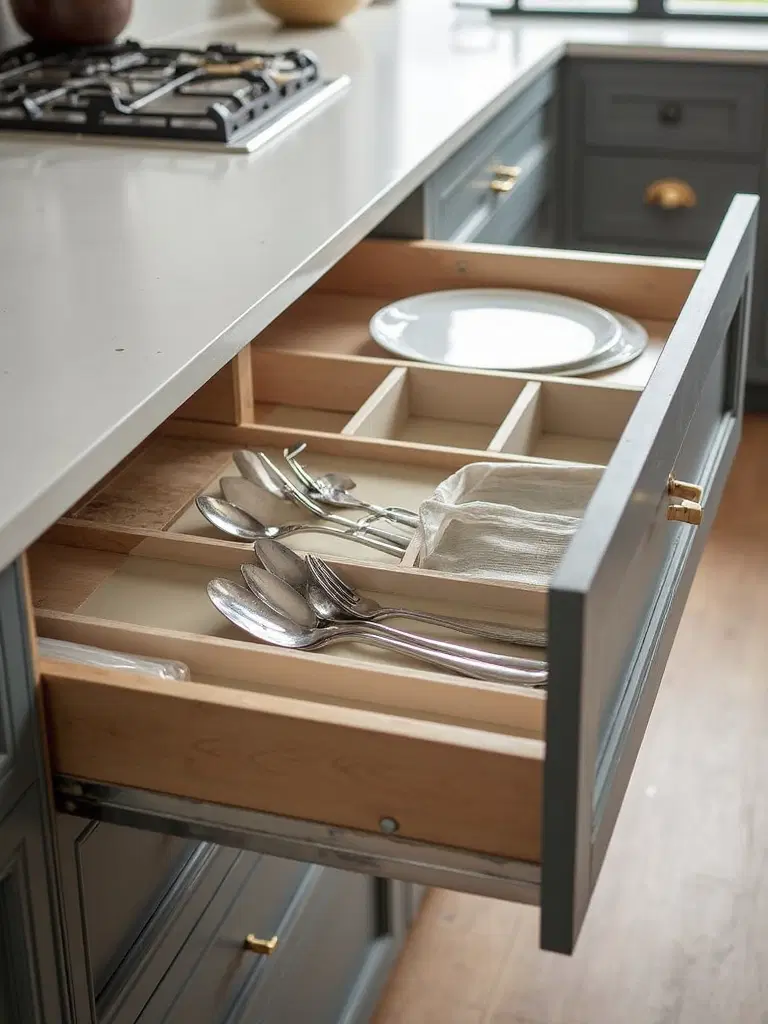 declutter and organize kitchen drawers