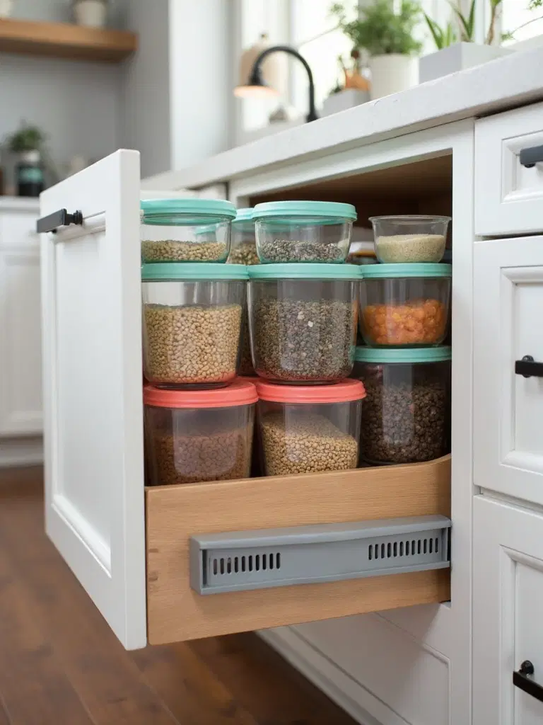tidy food storage container drawers