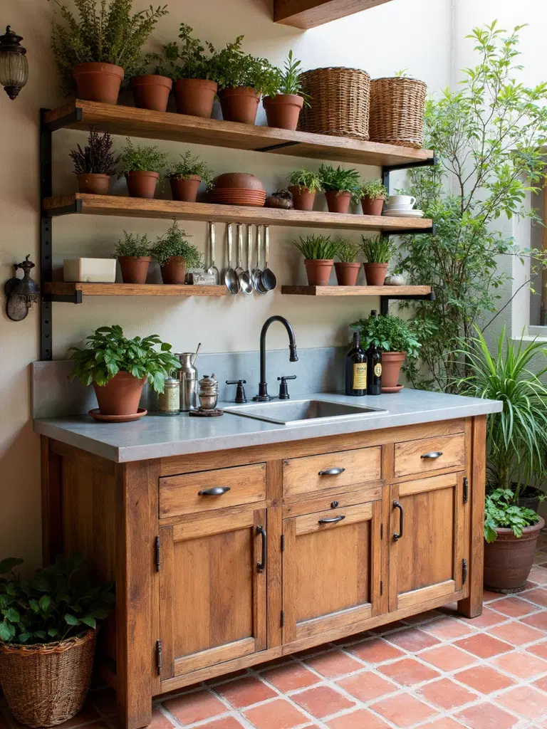 efficient courtyard outdoor prep space