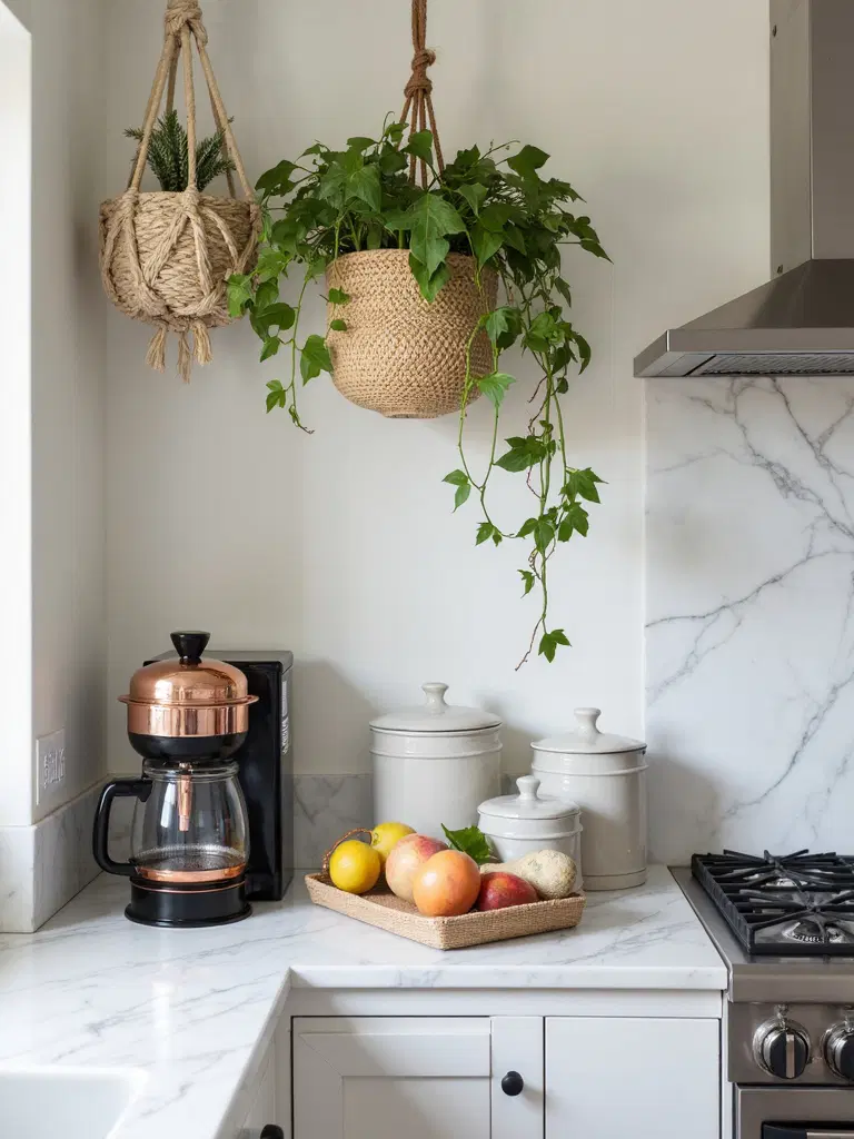 balanced boho modern kitchen