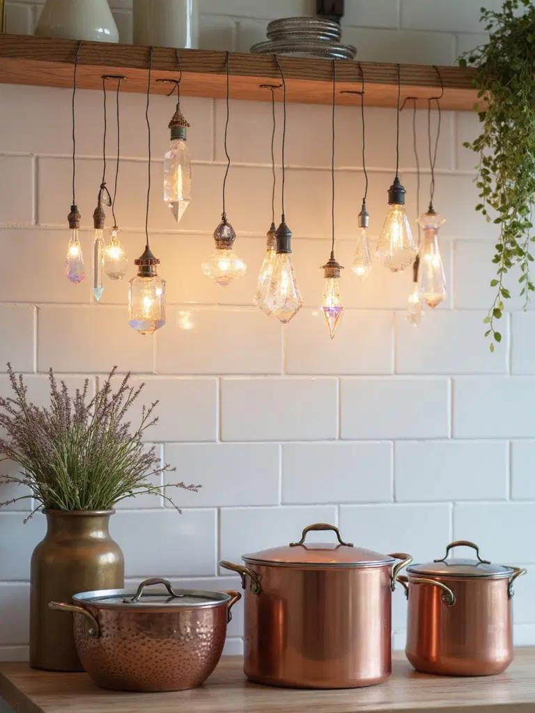 enchanting boho kitchen decor display