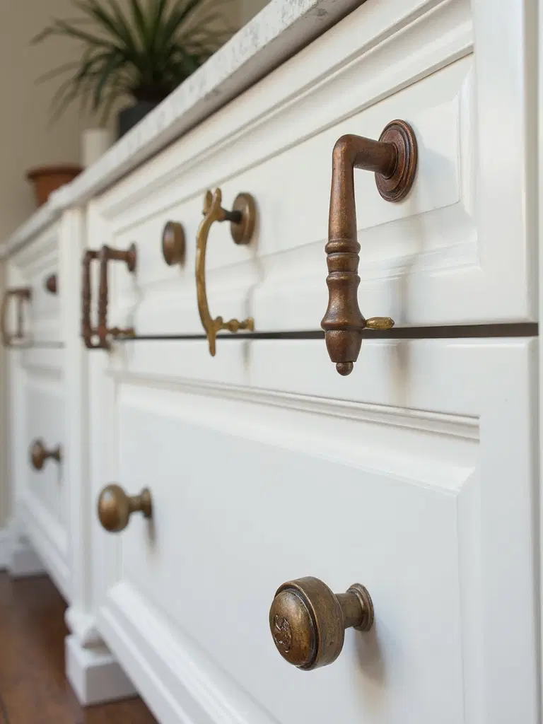 artisanal mixed hardware finishes boho kitchen