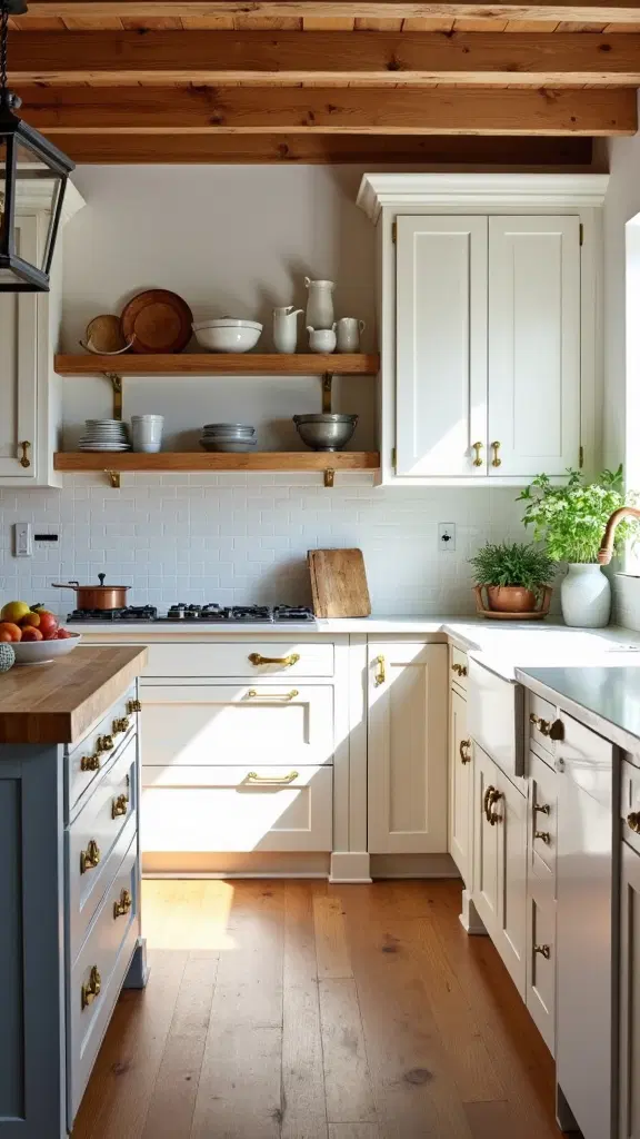farmhouse kitchen with vintage charm