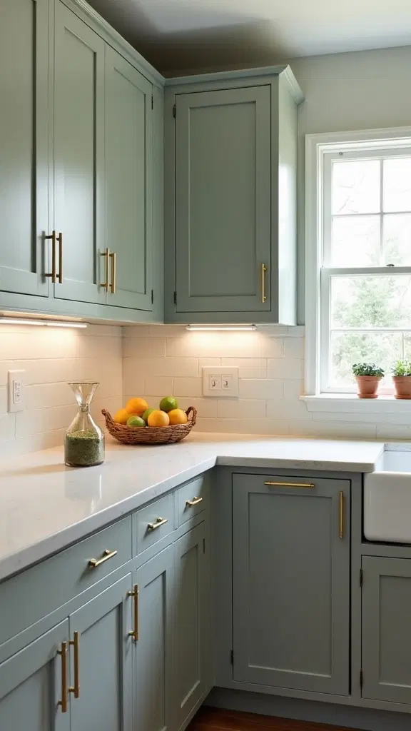 contemporary cool tones kitchen