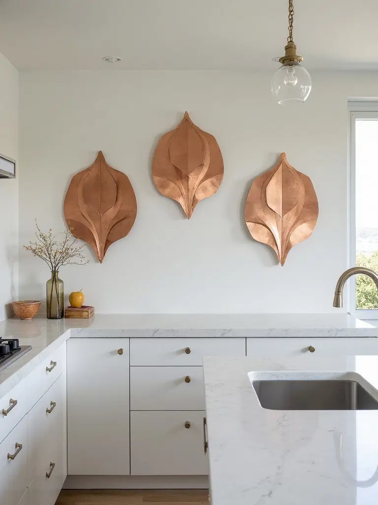 sophisticated metallic wall art