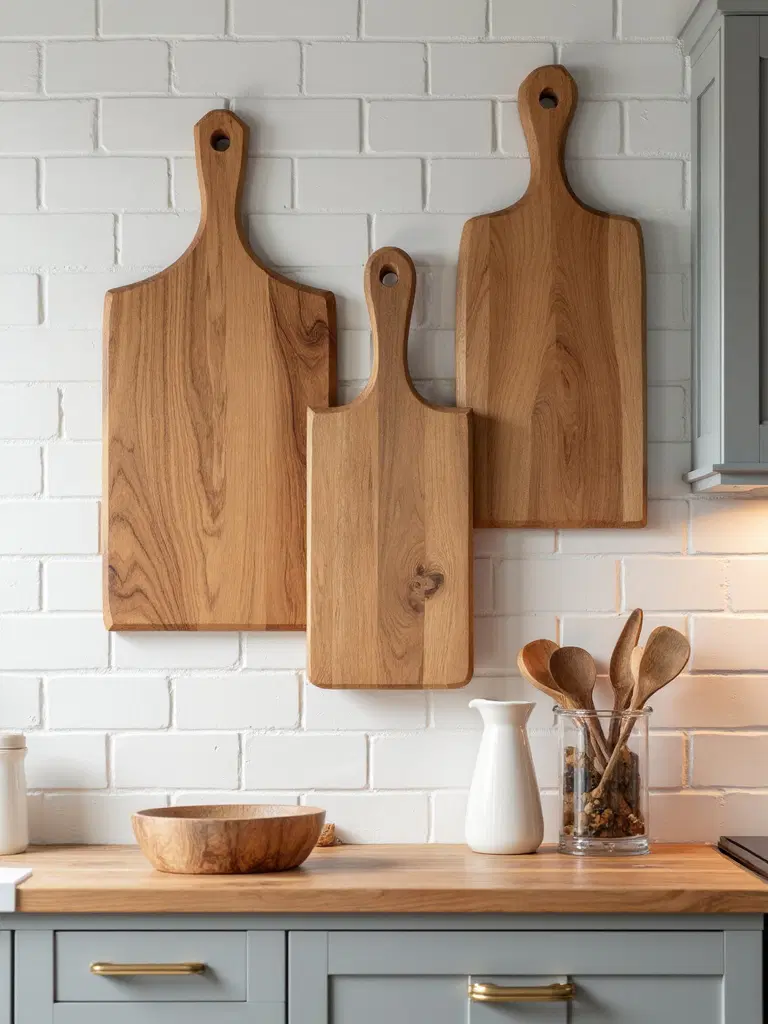artistic cutting board display