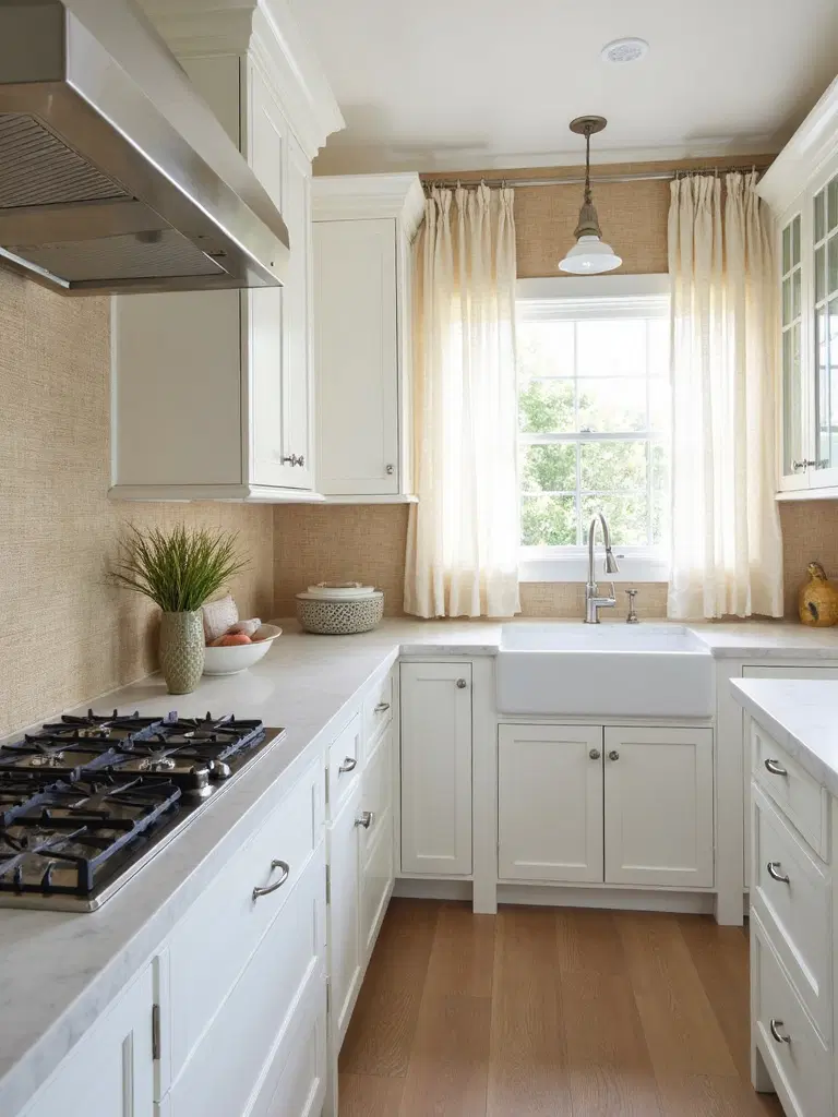 textured coastal kitchen walls