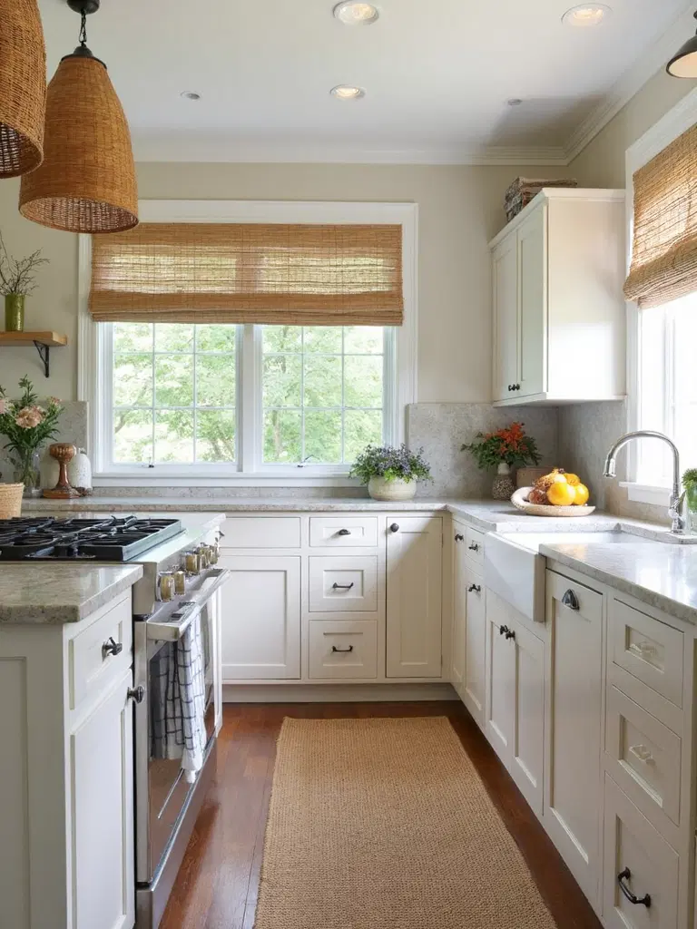 organic materials in coastal kitchen