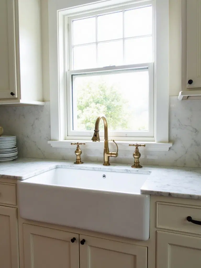 dramatic centerpiece of classic kitchen