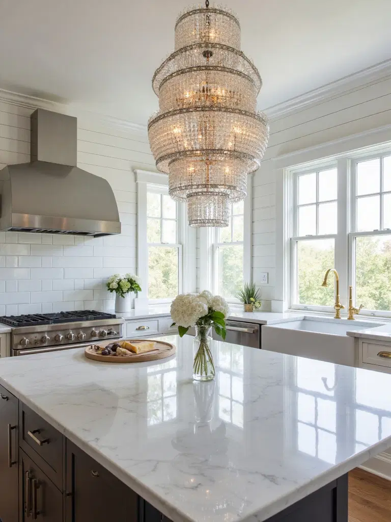 elegant rustic farmhouse kitchen lighting