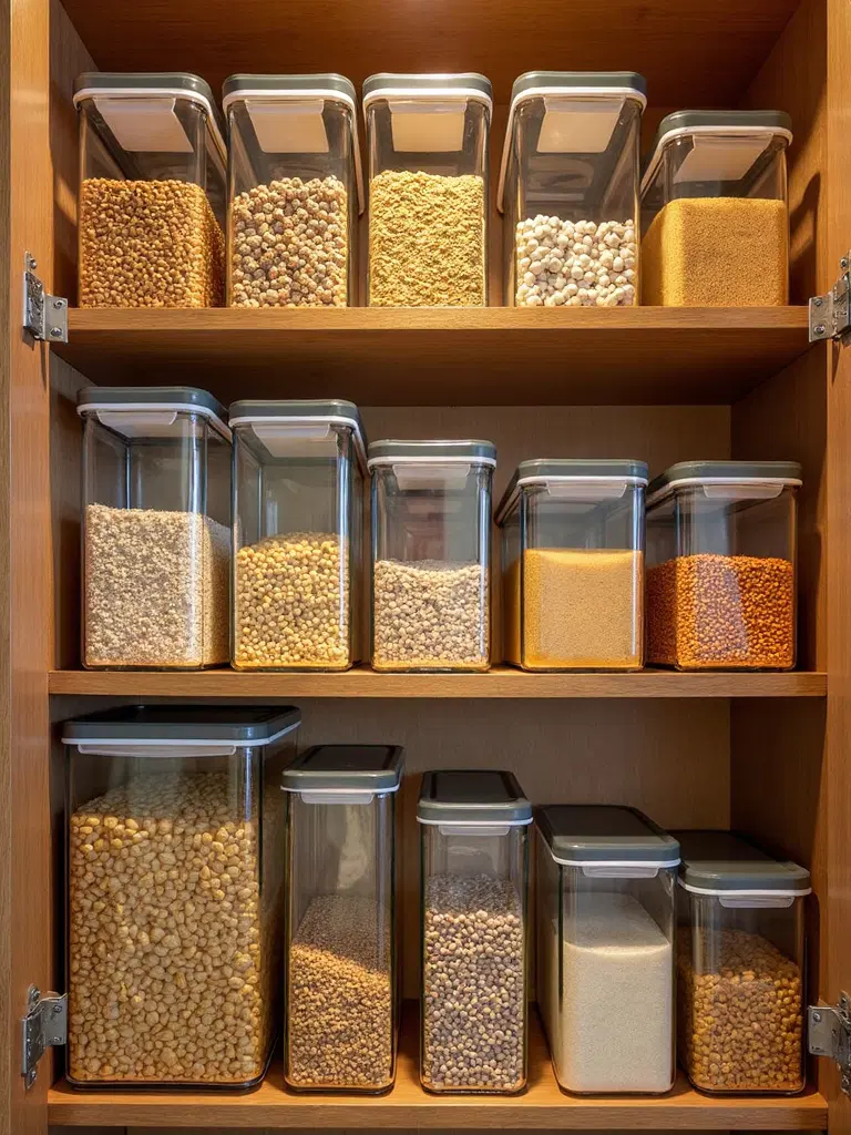 organized clutter free airtight pantry storage