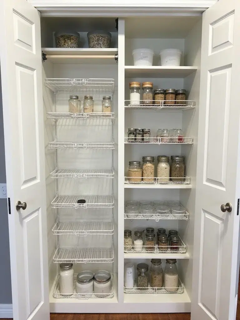 maximize kitchen storage via closet conversion