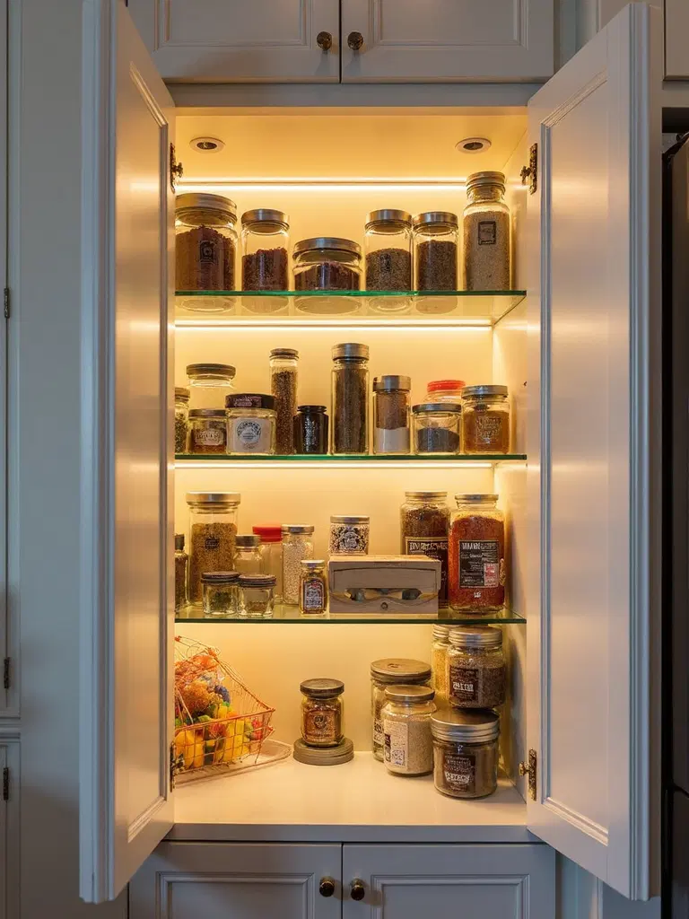 lighting transforms pantry functionality and aesthetics