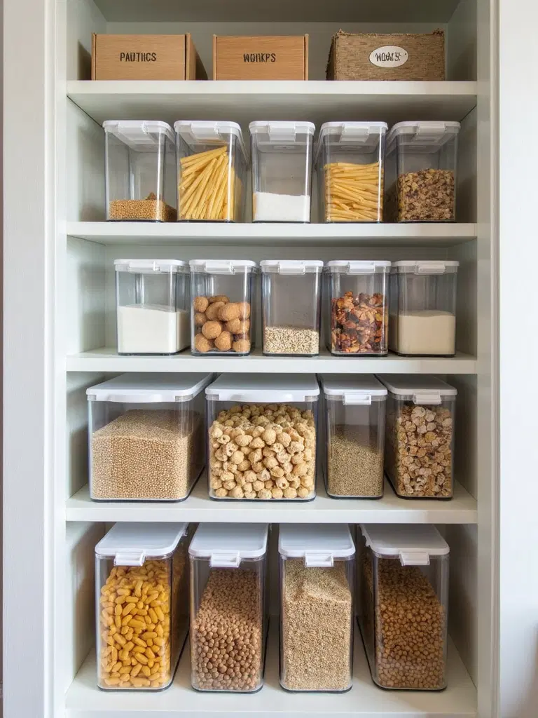 organized efficient categorized labeled pantry