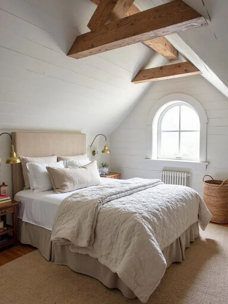 rustic shiplap attic