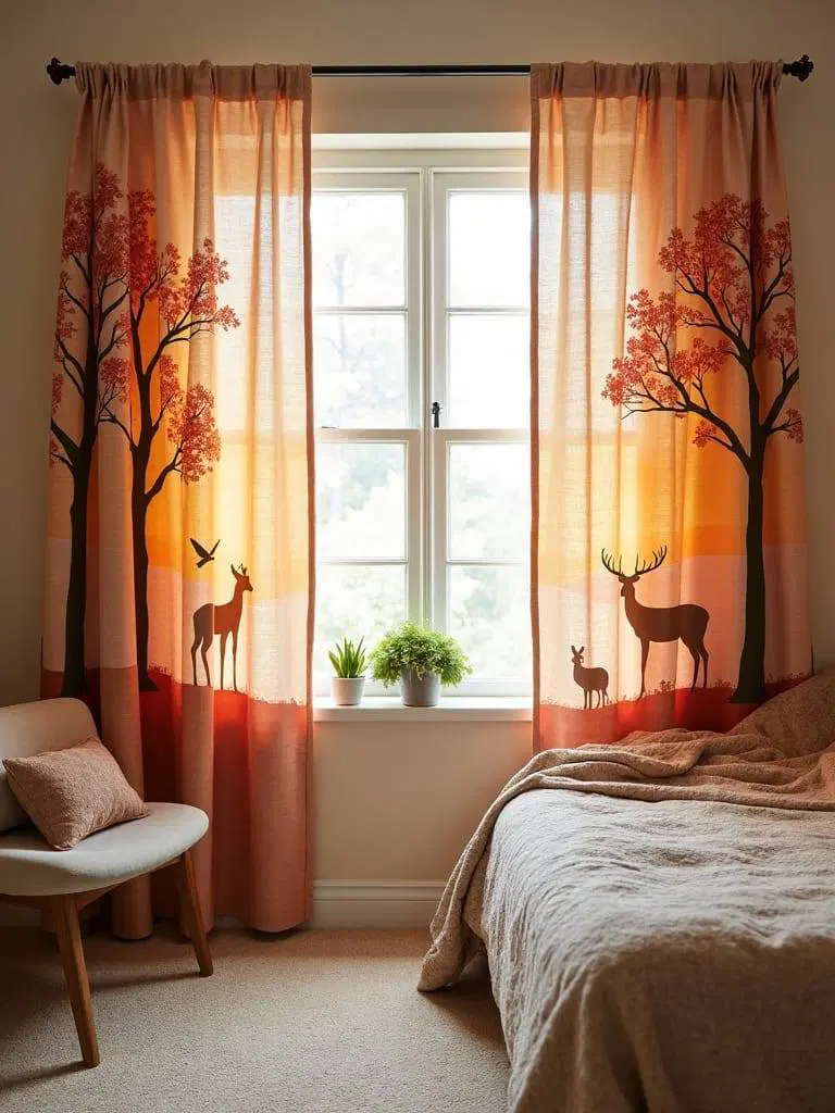nature inspired kids curtains