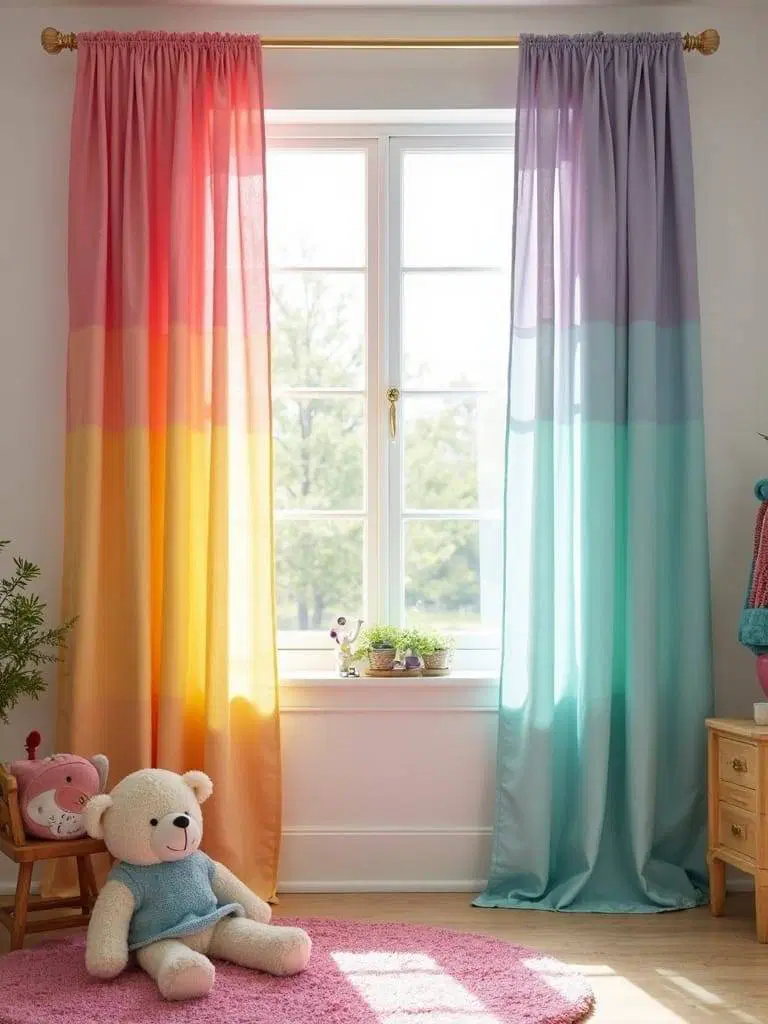 vibrant gradient curtains