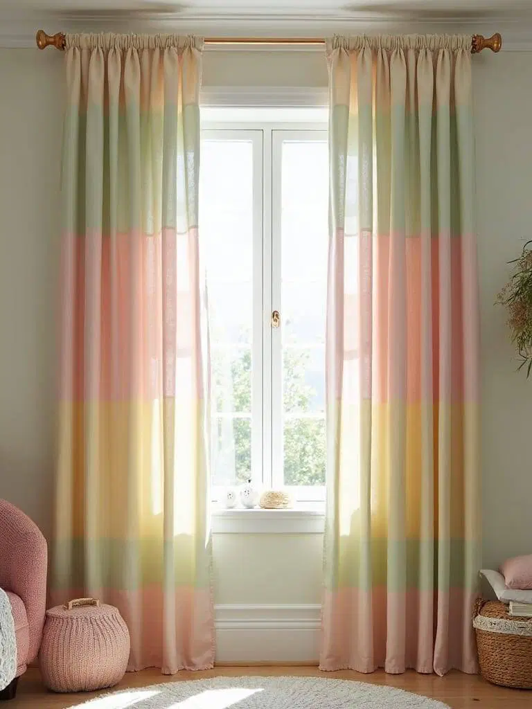 striped curtain panels