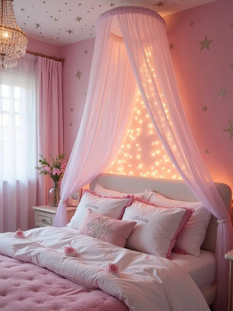 glowing fairy lights and sparkle accents