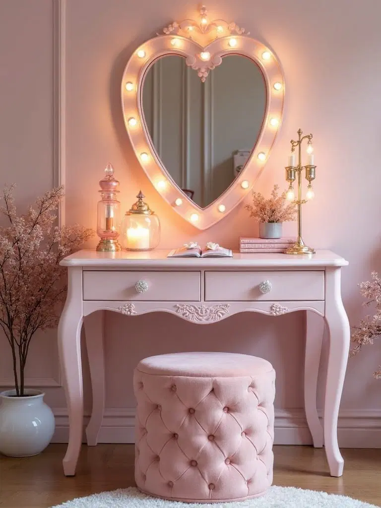elegant vanity area setup