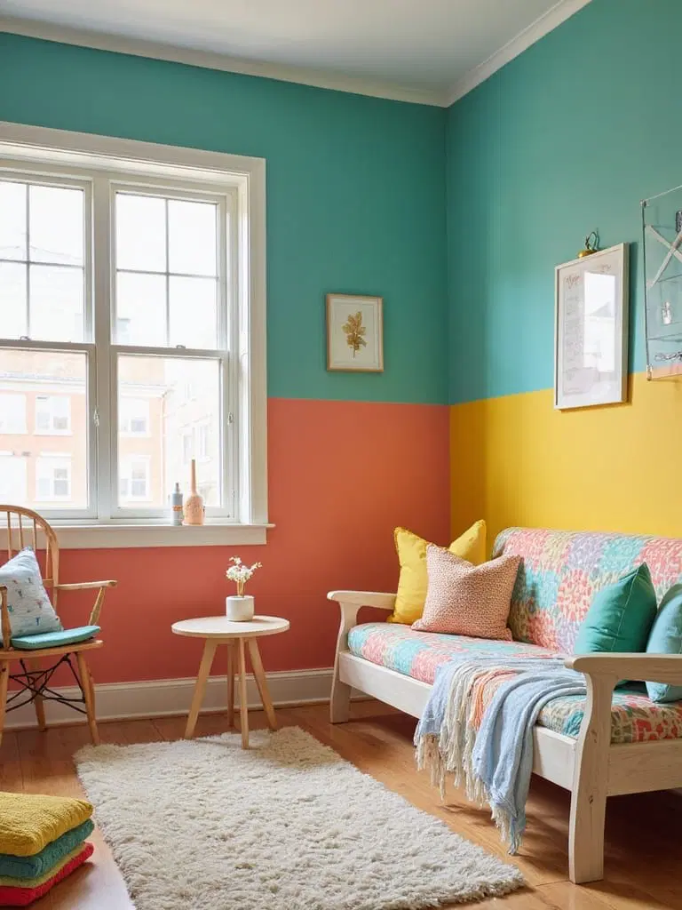 vibrant colourful kids bedroom