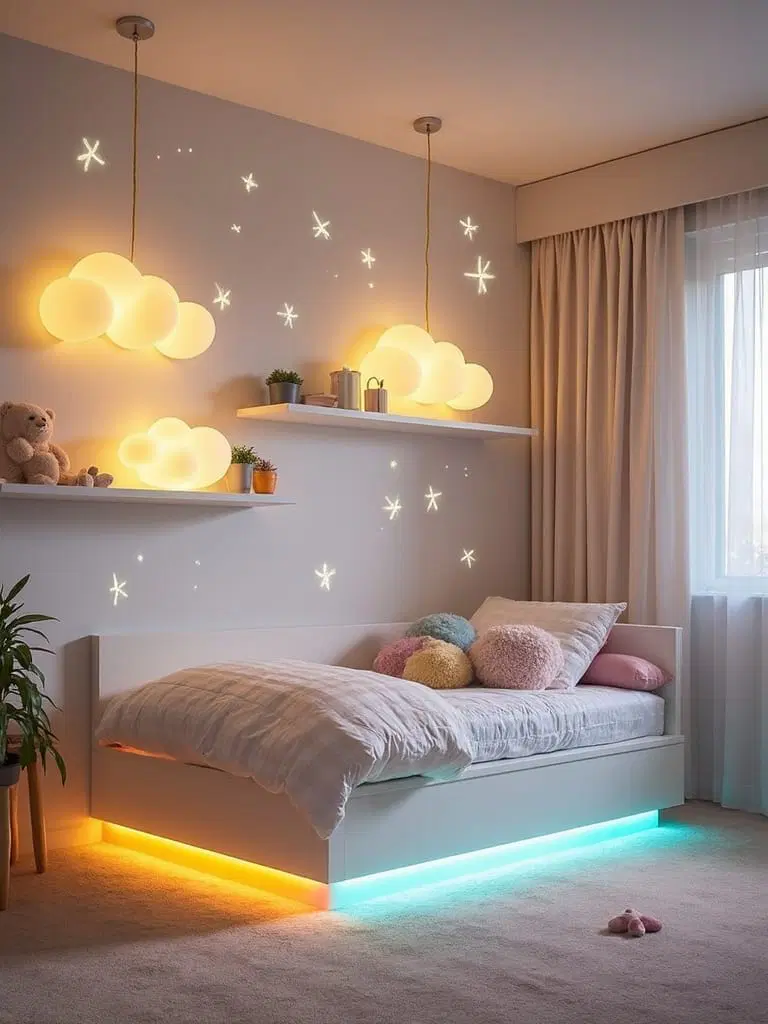 whimsical kids' room lighting