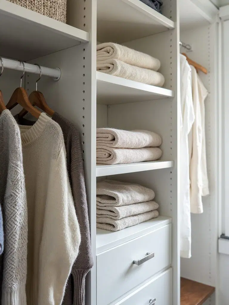 use dividers on shelves