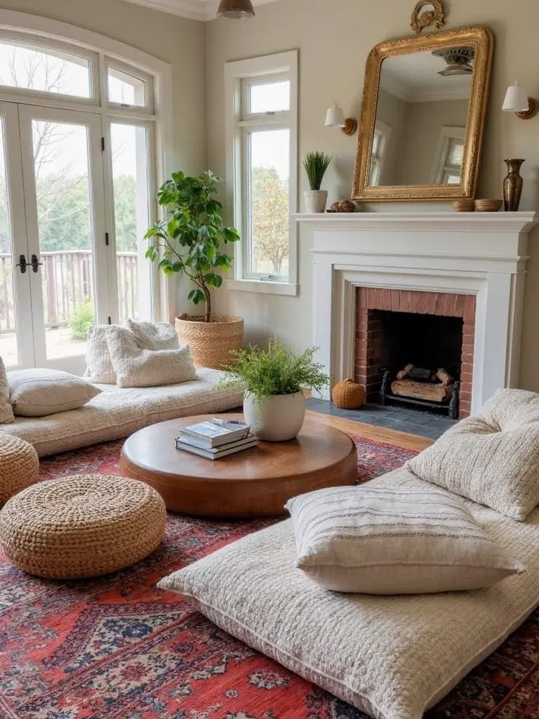 inviting floor seating setup