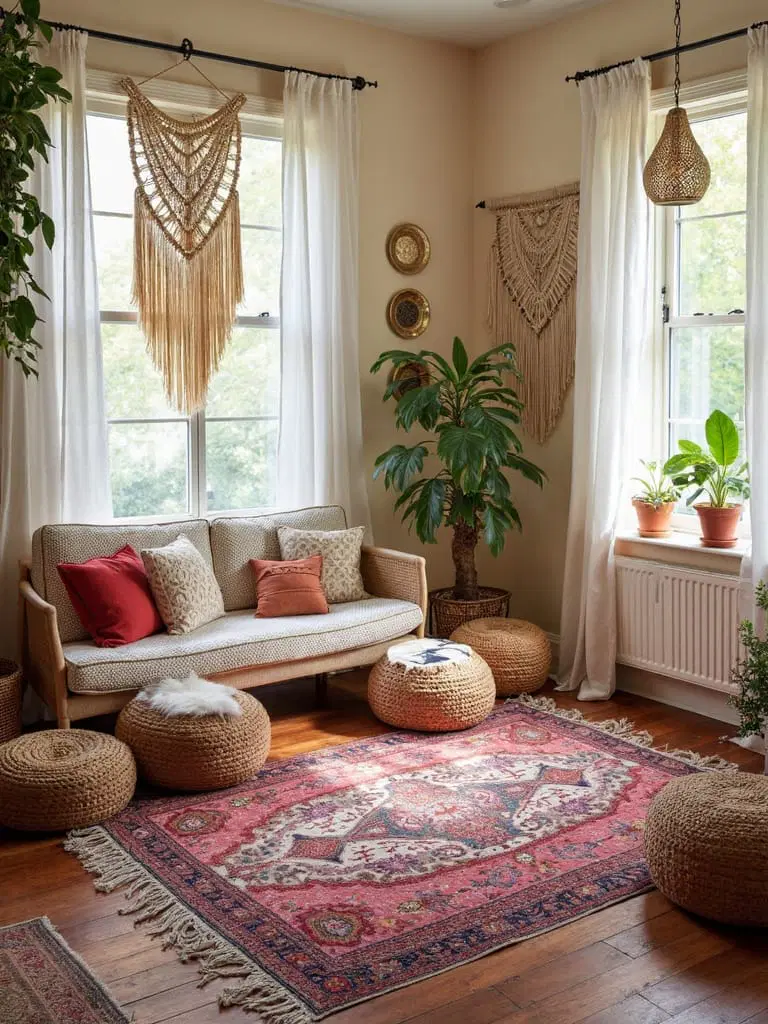 relaxed floor seating