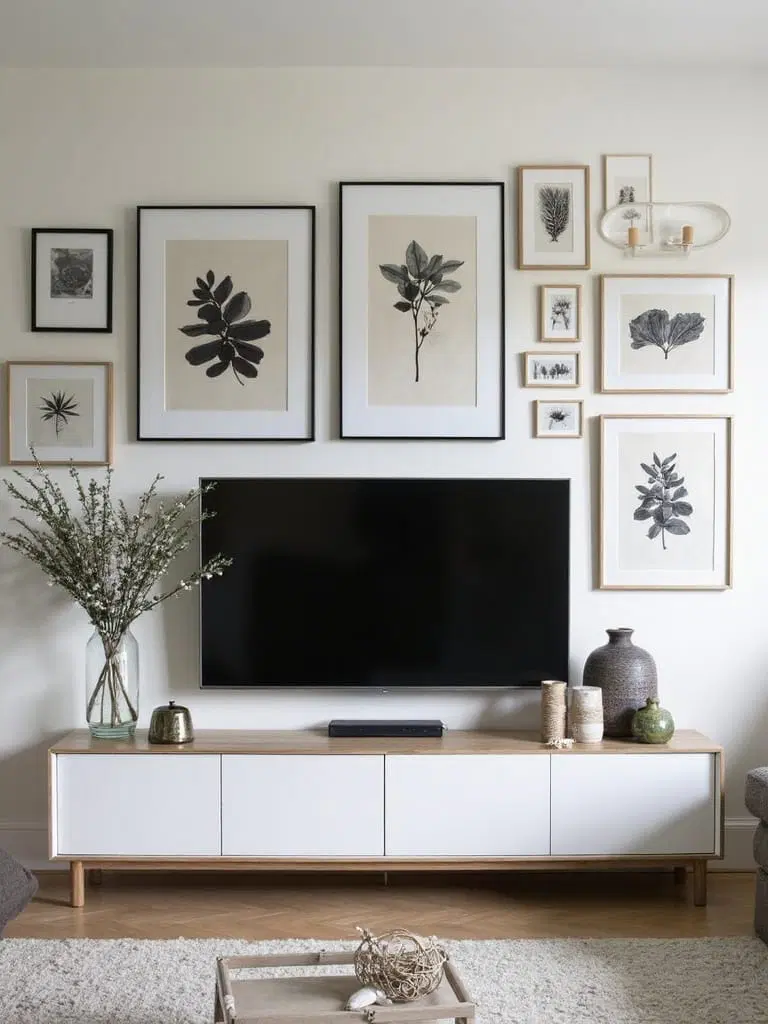 gallery wall with tv