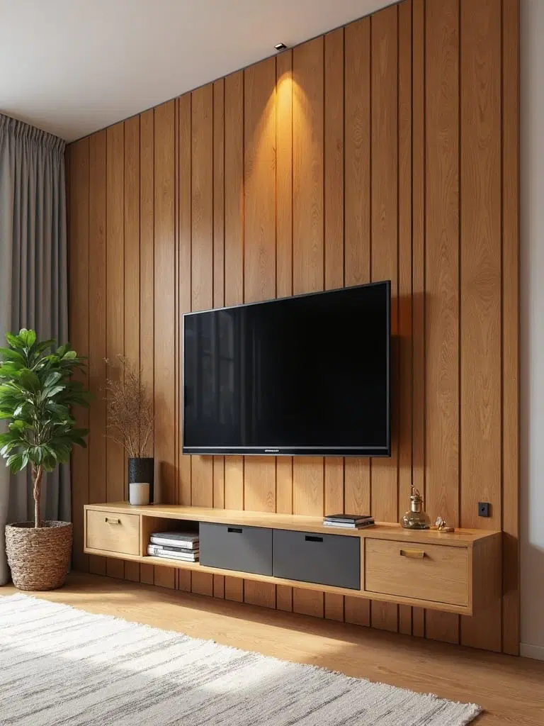 wooden slats wall design