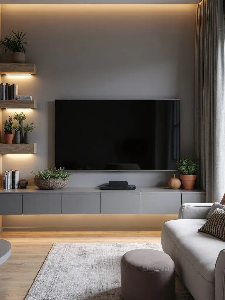 space saving television arrangement