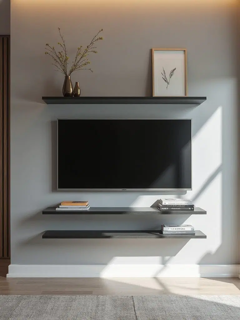 modern transparent shelving unit