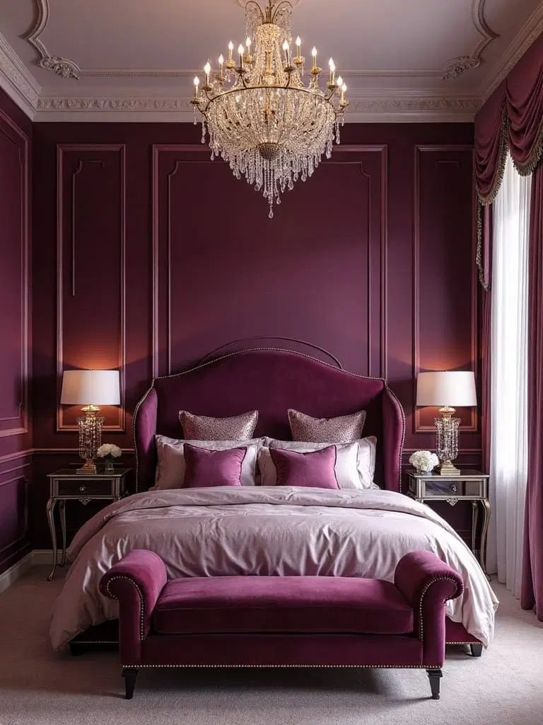 majestic plum accent wall