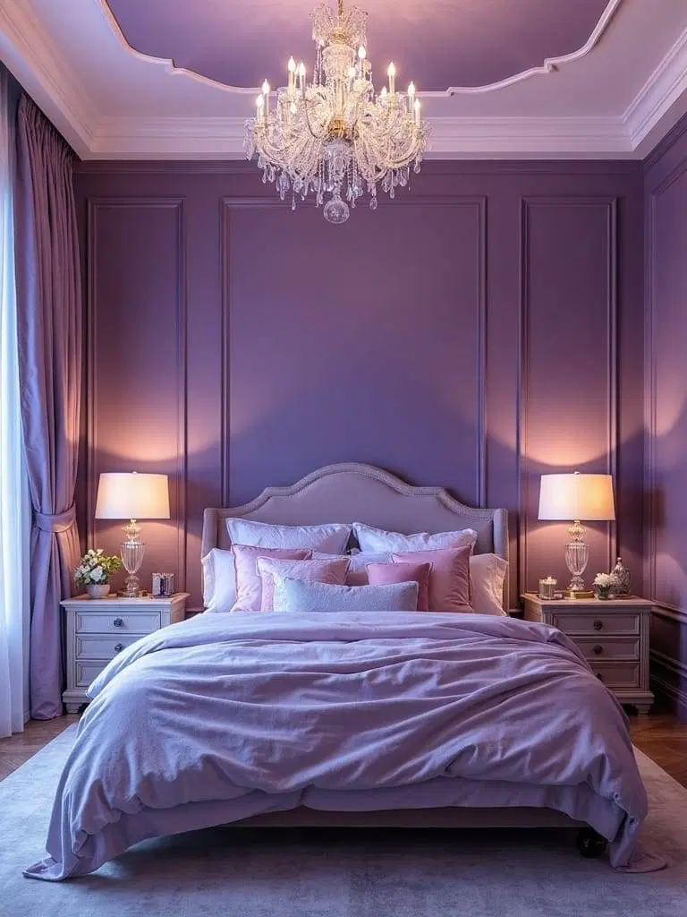 purple ombre wall design